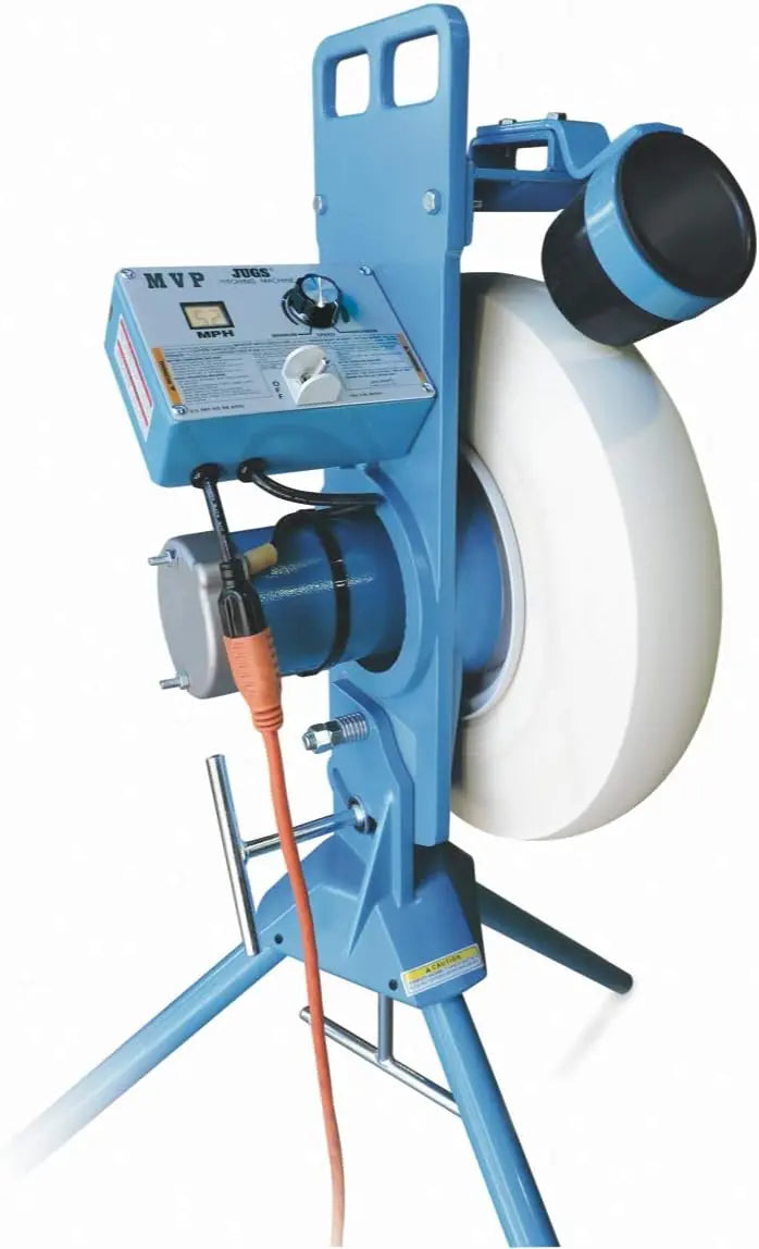 Jugs MVP Adjustable Pitching Machine – Up to 60 MPH, Baseball & Softball Compatible