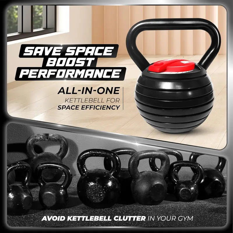Yes4All Adjustable Kettlebell System – Modular Weight Set with Interchangeable Handles & Grips for Versatile Strength Training