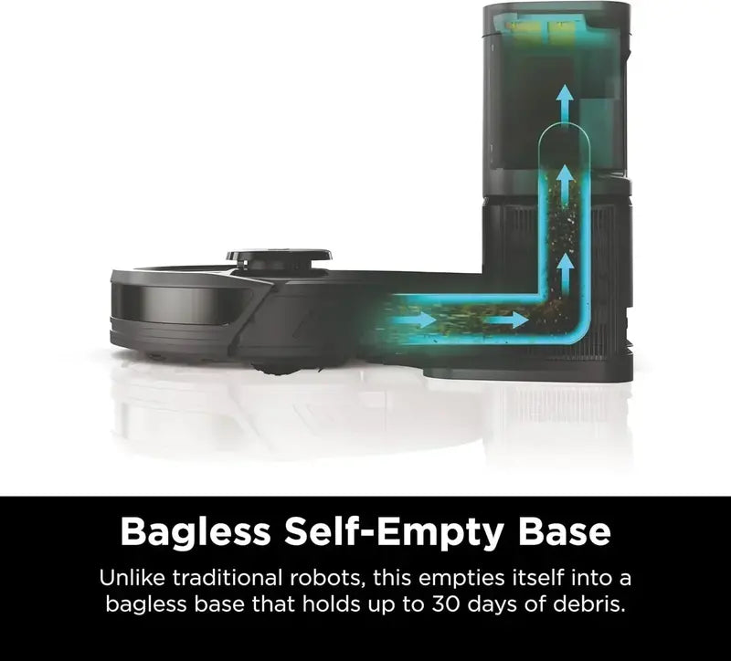 Voice-Controlled Robot Vacuum with Smart Mapping, 60-Day Dustbin Capacity