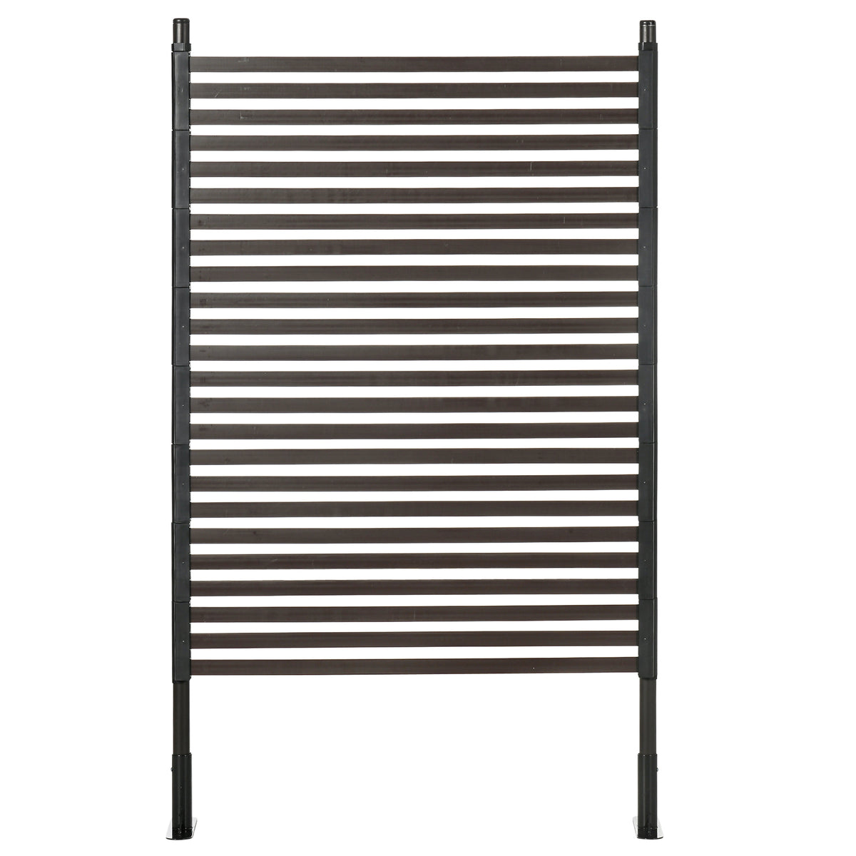 Outsunny Metallzaun, erweiterbar, wetterfest, rostfrei, Stahl, braun, 93 x 22 x 150cm