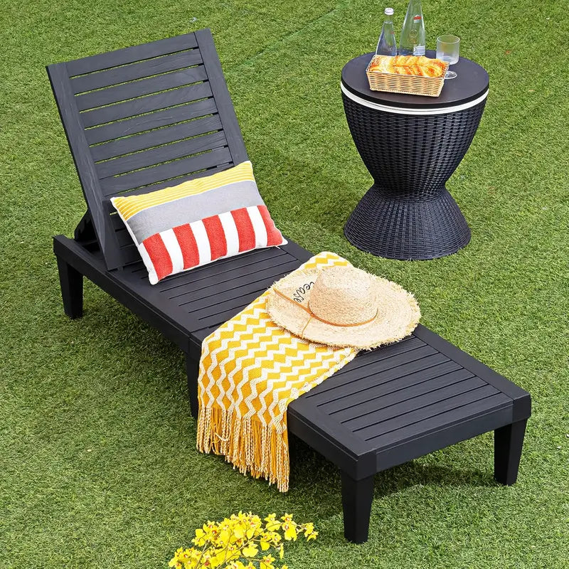 Lightweight Adjustable Chaise Lounge Chair – Outdoor Recliner with Multi-Angle Backrest