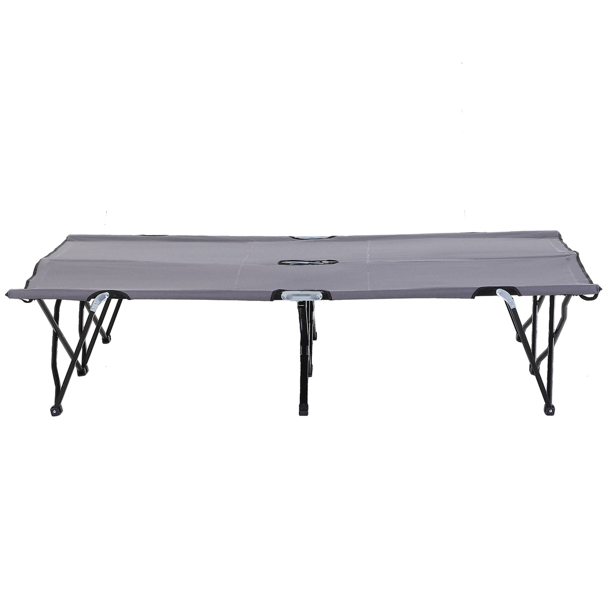 Outsunny Campingliege, Campingbett für bis zu 2 Personen, 193L x 125B x 40H cm, Grau