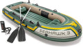 INTEX Seahawk 3 Inflatable Boat Set   790lb Weight Capacity