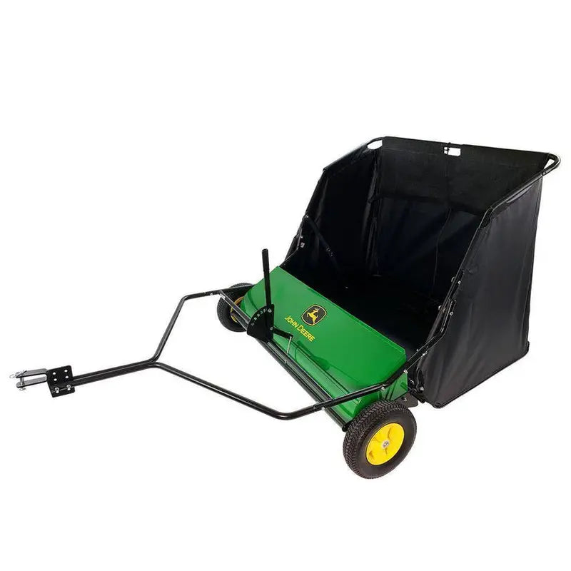 John Deere 42-Inch Tow-Behind Lawn Sweeper – 24 cu. ft. Capacity, Height-Adjustable Brushes