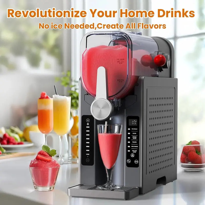 Professional Slushie Machine — No Ice Needed, LED Touchscreen, 6 Preset Programs, Frozen Drink Maker for Margaritas, Frappés & More