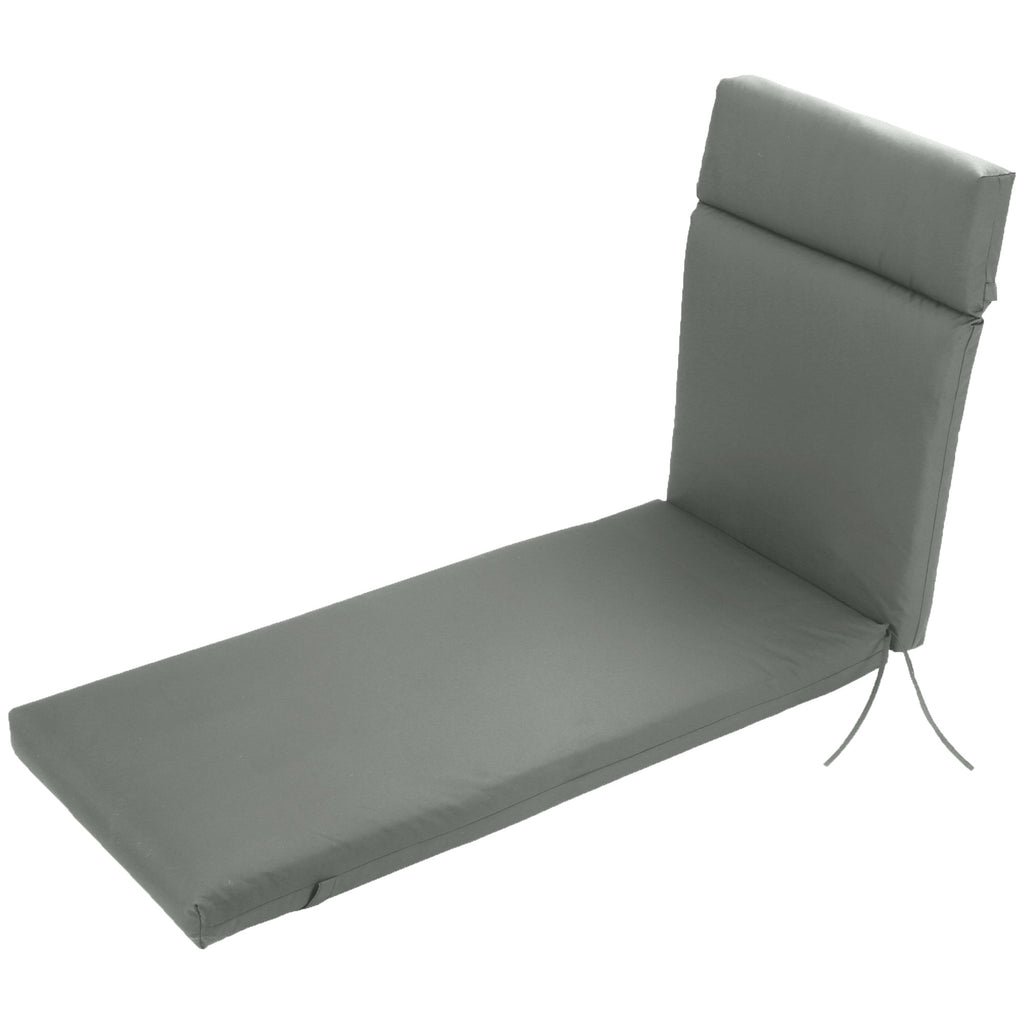 Outsunny Liegenauflage Liegenpolster Sonnenliege Auflage Gartenliege Polsterauflage Bezug Polyester Dunkelgrau 196 x 55 x 8 cm