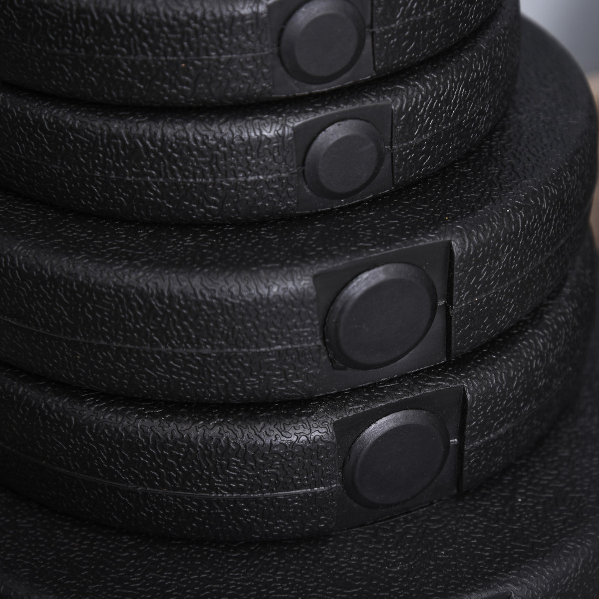 HOMCOM Kurzhantel-Set 40 kg, 2 Metallgriffe, 12 Hantelscheiben, bodenschonend, schwarz