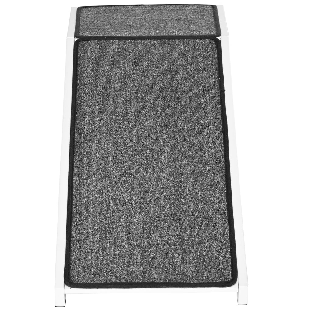 PawHut Haustierrampe mit rutschfestem Teppich 125 x 40 x 35,5cm Kiefernholz