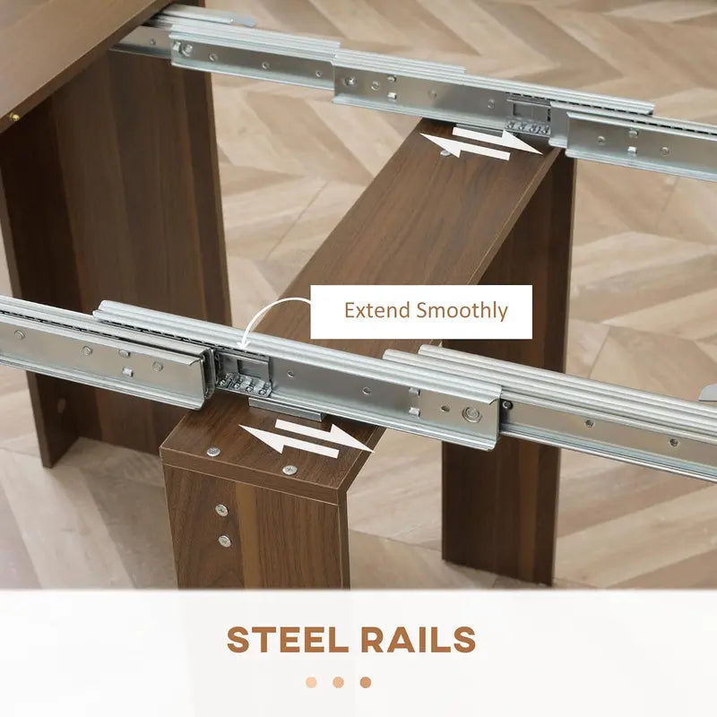 White Expandable Dining Table – Space-Smart Extendable Design Seats Up to Six People