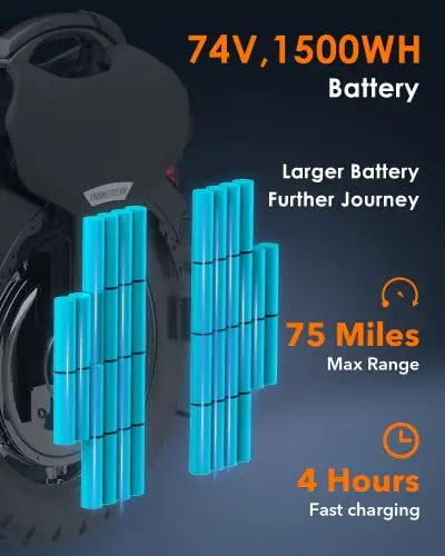 INMOTION V11 Electric Unicycle   18 Inch Self-Balancing Monowheel, Equipped with 3.35  Air Suspension