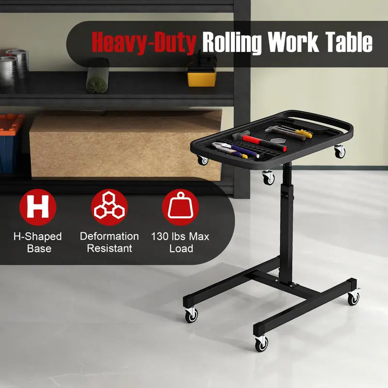 Height-Adjustable Workbench – 31.5″ to 48.5″ Range with Modular Part Tray
