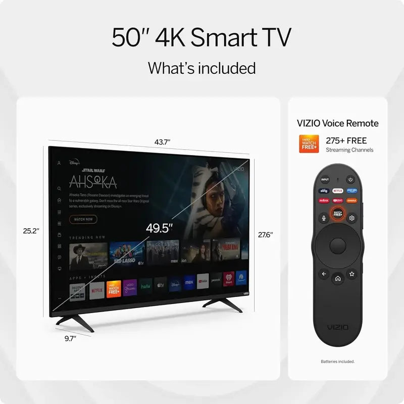 VIZIO D-Series 50″ 4K Smart TV – HDR-Compatible LED Display