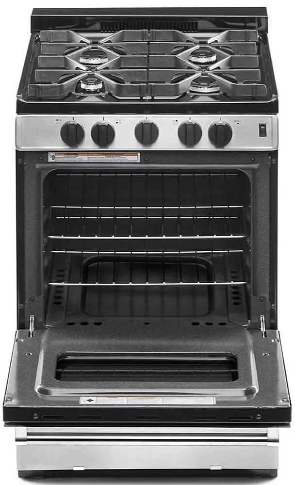 Whirlpool 24-Inch Freestanding Gas Range – ADA-Compliant with Sealed Burners & Stainless Finish