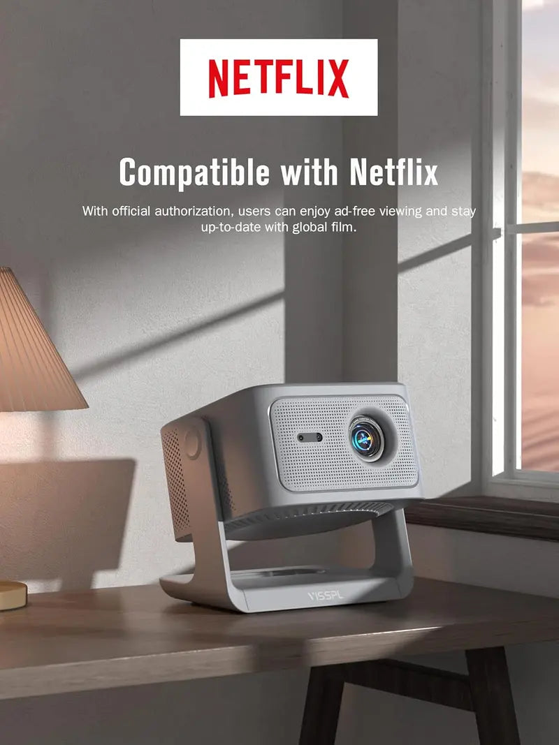 VISSPL 4K Smart Projector: Dolby Audio, Auto Focus, and Seamless WiFi/Bluetooth Integration