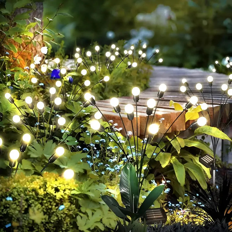GlowWave Solar-Powered Swinging Garden Lights – Motion-Activated, Stake-Mounted Outdoor Ambience