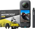 Insta360 X3 Waterproof 360° Action Camera Motorcycle Bundle – 1/2″ 48MP Sensor, Dual-Lens Immersive Capture