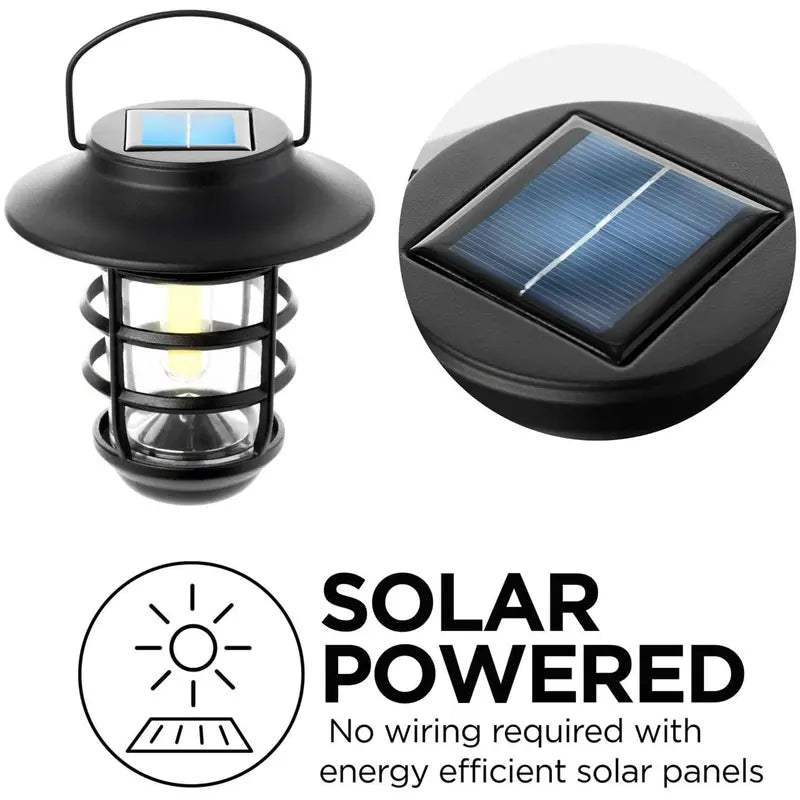Home Zone Security Solar-Powered Glass Wall Lantern – Wire-Free Outdoor Decorative Light