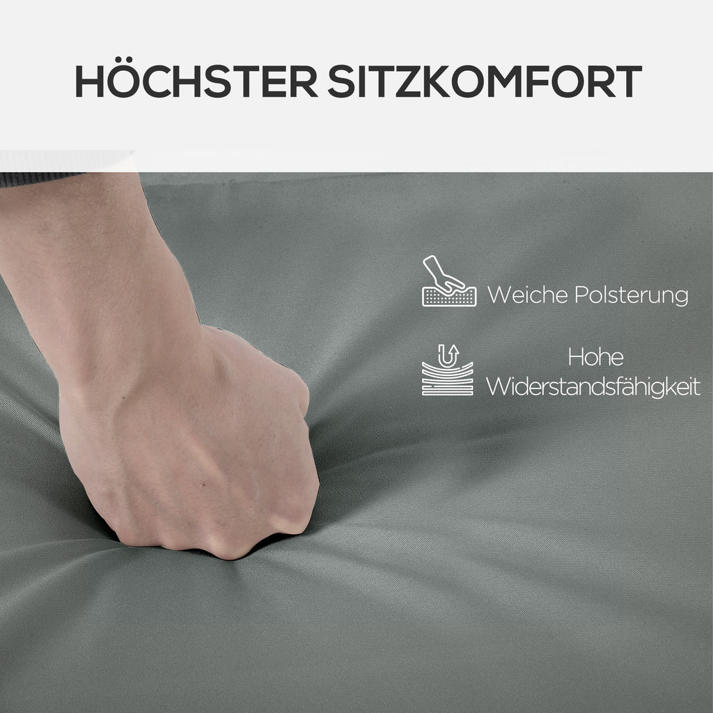 Outsunny Liegenauflage Liegenpolster Sonnenliege Auflage Gartenliege Polsterauflage Bezug Polyester Dunkelgrau 196 x 55 x 8 cm