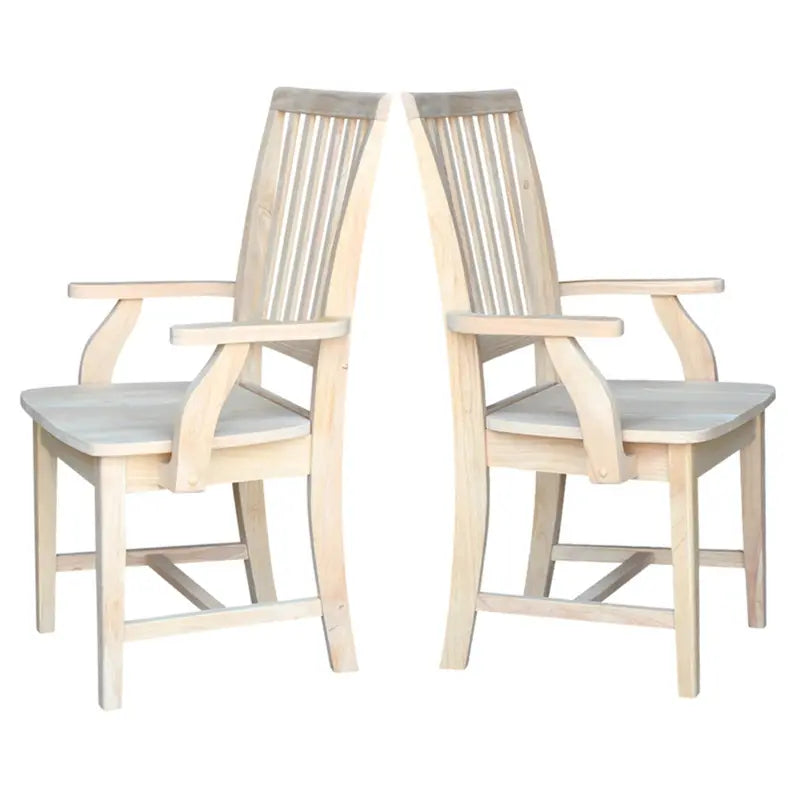 International Concepts Wood Mission Side Chair with Arms – 39.2