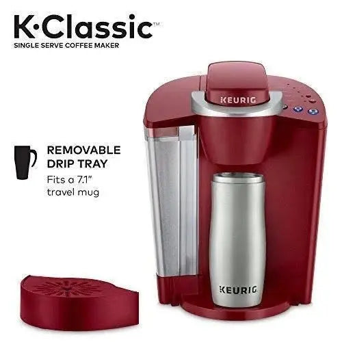 Keurig K-Classic Single-Serve Coffee Brewer – Sleek Rhubarb Finish, Programmable Timer