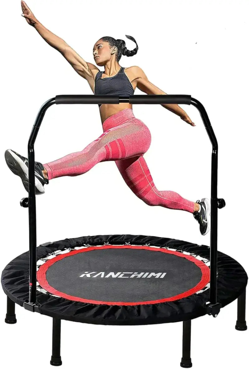 Kanchimi Foldable Mini Trampoline – 40″ or 48″ Rebounder for Low-Impact Exercise