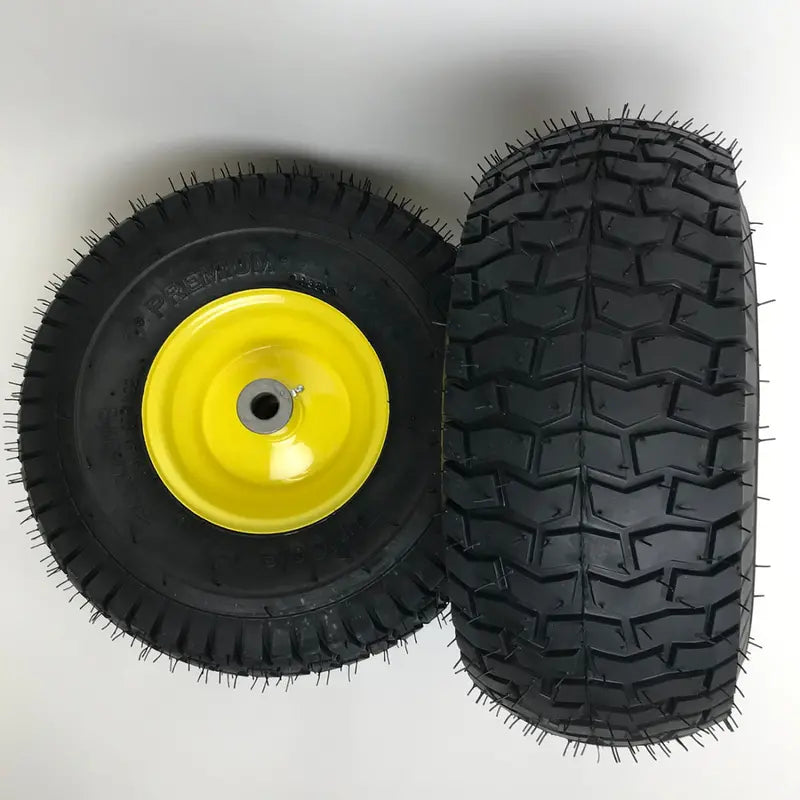 Set of 2 – 15×6.00-6 Lawn Mower Tire and Rim – Fits on 3/4 Inch Axle