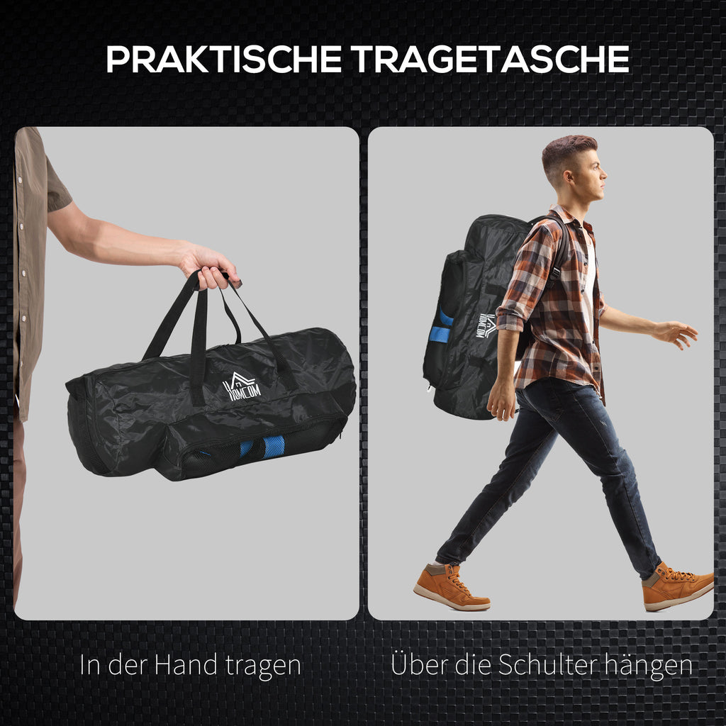 HOMCOM Boxsack-Set Box-Set mit Boxhandschuhen Gefüllt Boxset für Erwachsene Jugendlichen bis 100 KG Belastbar Ø25 x 102 cm Blau