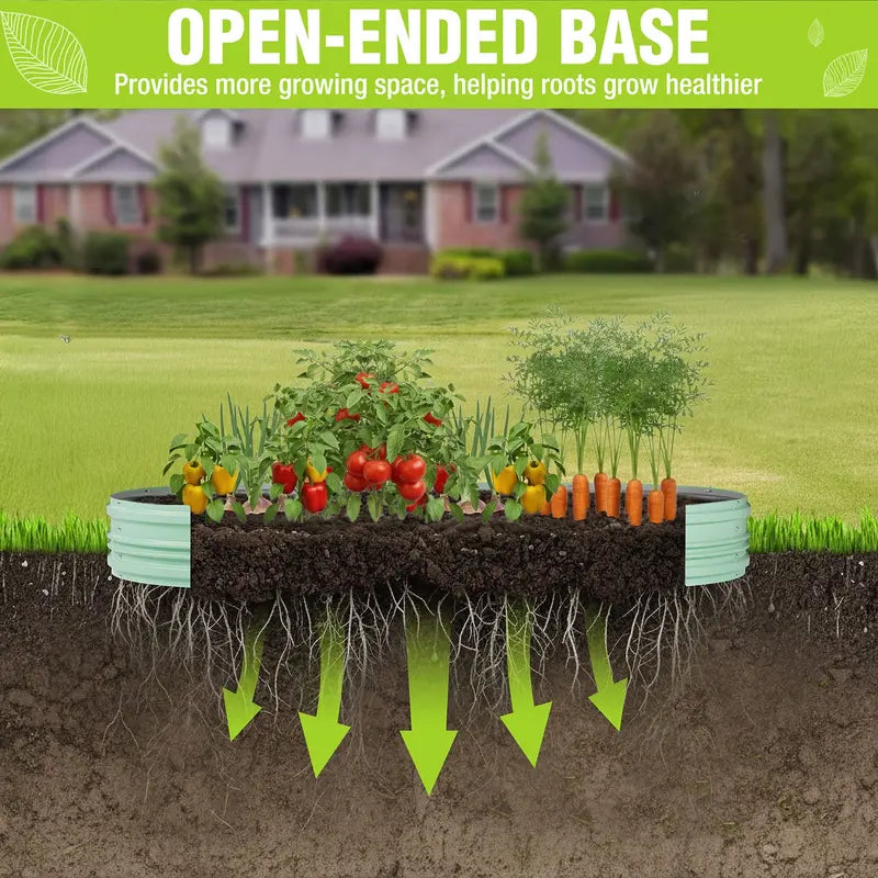 WORKPRO Twin Galvanized Raised Garden Beds – 8′ x 4′ x 1′, Easy-Assembly Outdoor Planters