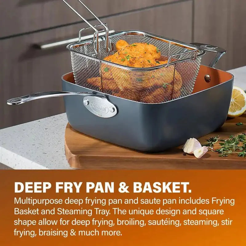Gotham Steel Graphite 20-Piece Cookware & Bakeware Set – Nonstick Ceramic-Infused Pots, Pans, and Baking Essentials