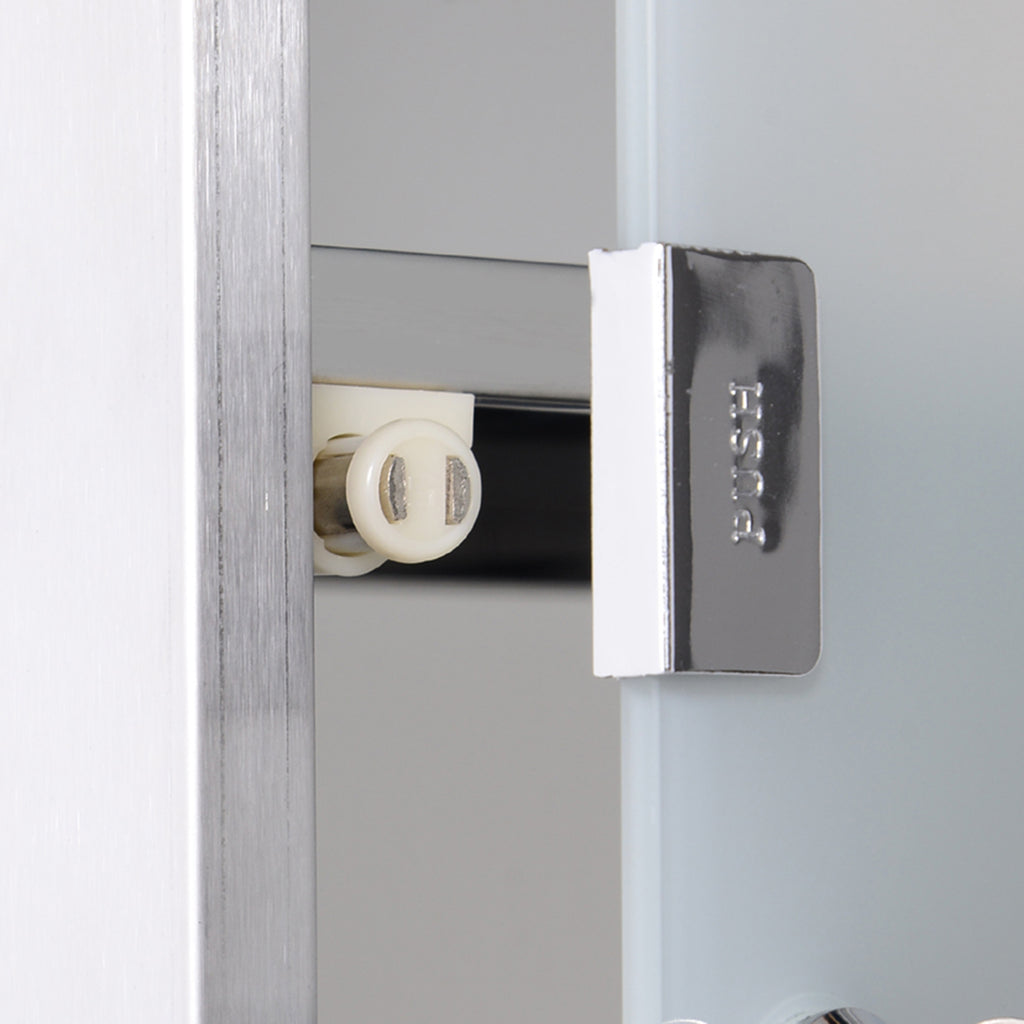 Medizinschrank Arzneischrank Erste-Hilfe-Schrank mit Schloss 3 Fächer Edelstahl Silber 25 x 12 x 48 cm