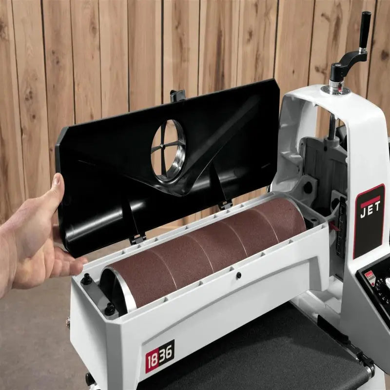 JET JWDS-1632 16″ x 32″ Drum Sander with Industrial Stand (Model 723520K)