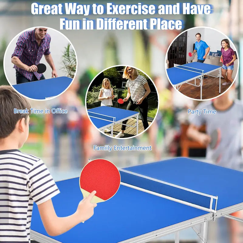Ready-to-Play Portable Table Tennis Set – Includes Paddles and Balls