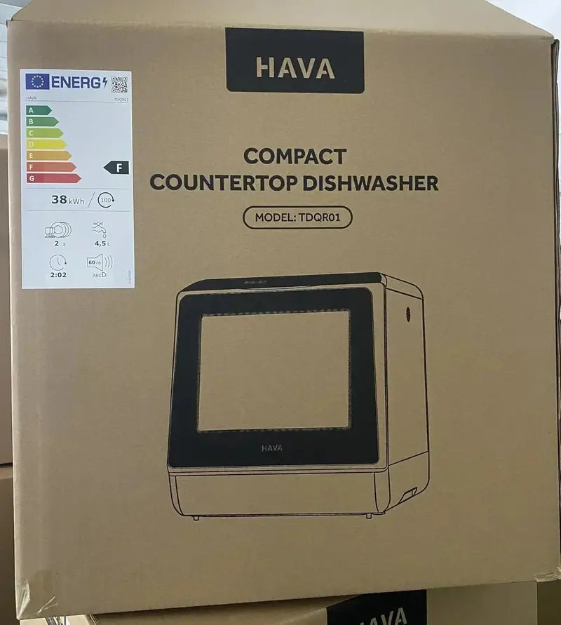 HAVA Portable Tabletop Dishwasher – 6-Program Compact Unit with 5L Built-in Water Tank