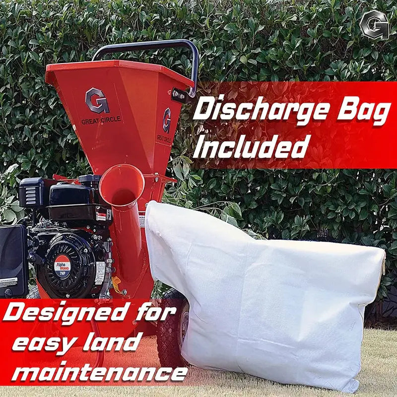 Heavy-Duty Gas-Powered Wood Chipper – Shredder & Mulcher for Yard Waste