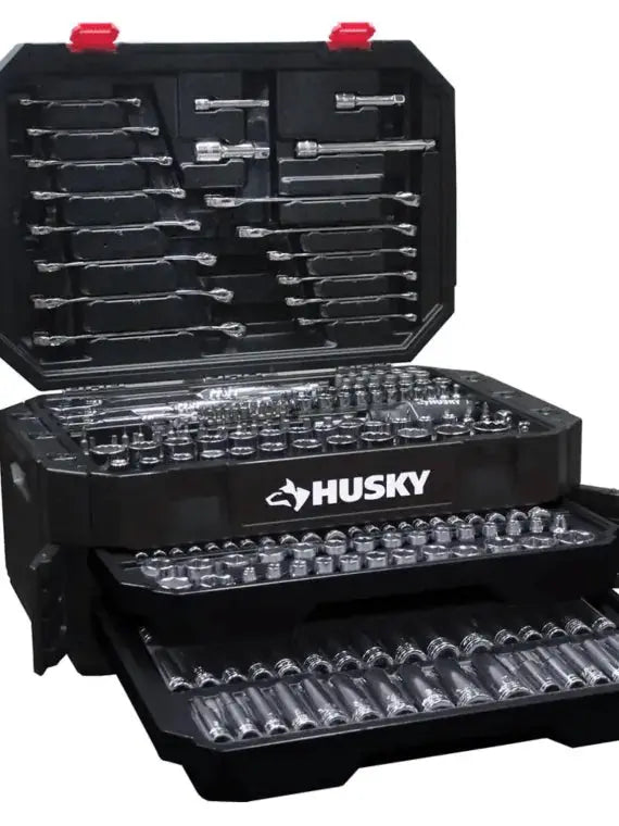 Husky 290-Piece Professional Mechanics Tool Set – Full-Size Wrenches, Sockets & Ratchets