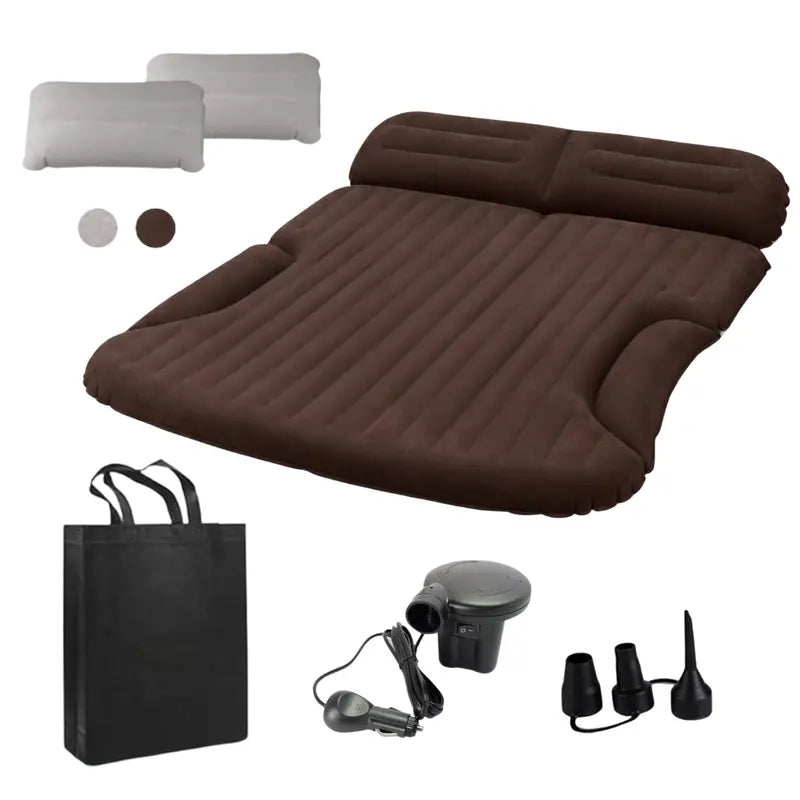 Versatile Inflatable Car Mattress for Trunk or Backseat — 12V Pump & High-Density Support