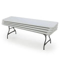 Lifetime 8-Foot Commercial Folding Tables – Stackable, White, 4-Pack (Model 80344)