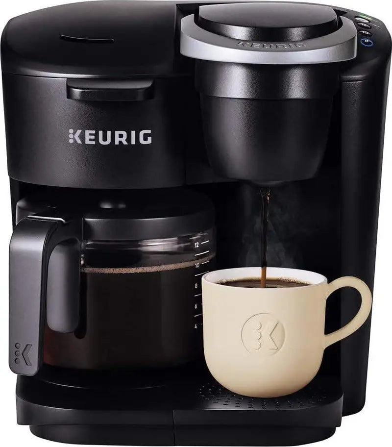 Keurig K-Duo Essentials Coffee Maker, Single Serve & 12-Cup Carafe, Black, Multiple Brew Sizes
