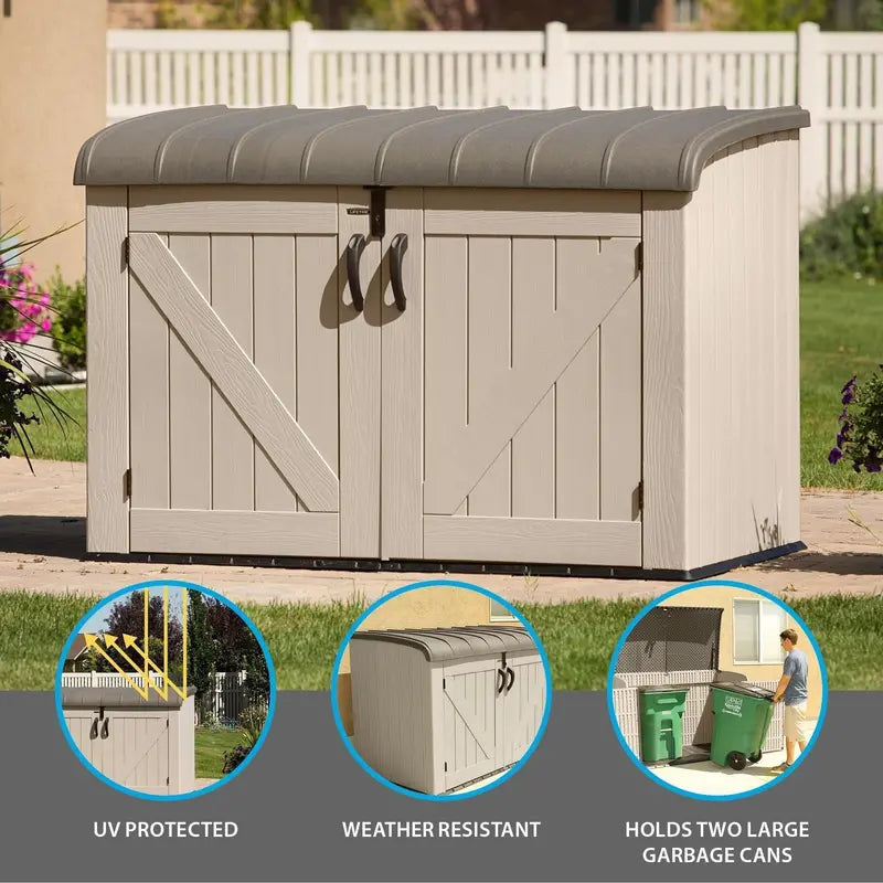 Lifetime Horizontal Storage Shed – 75 Cu. Ft. Durable Resin Structure (Model 60170)