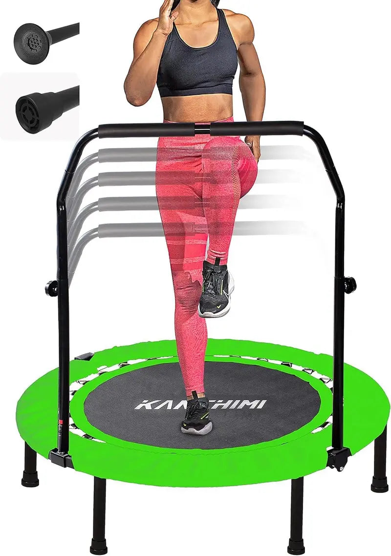 Kanchimi Foldable Mini Rebounder Trampoline – 40″ or 48″ Indoor Exercise Trampoline with Handle & 330 lb Weight Capacity