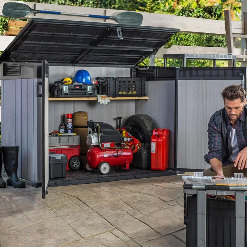 Keter 6 ft. x 3.5 ft. Resin Storage Shed – Low-Maintenance Outdoor Garden or Tool Shelter