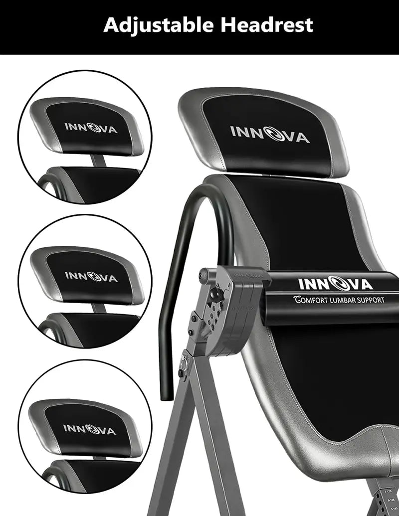 Innova ITX9688 Heavy Duty Inversion Table with Adjustable Headrest & 6-Angle Pin System, 300 lb Capacity