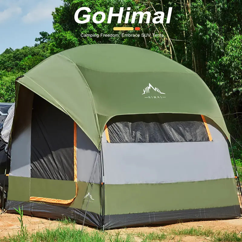 GoHimal Waterproof SUV Camping Tent – 8′ L x 8′ W x 7.2′ H Fit