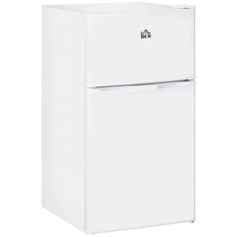 HOMCOM 3.2 Cu. Ft Compact Mini Fridge with Freezer, Adjustable Shelf & Thermostat