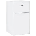 HOMCOM 3.2 Cu. Ft Compact Mini Fridge with Freezer, Adjustable Shelf & Thermostat