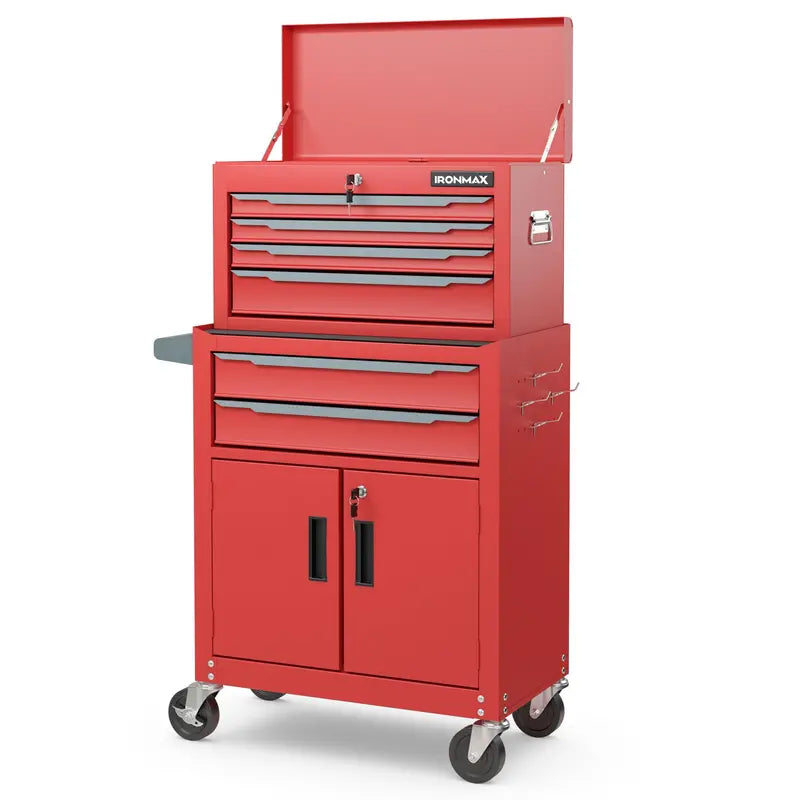 Heavy-Duty 6-Drawer Rolling Tool Chest with Locking Casters