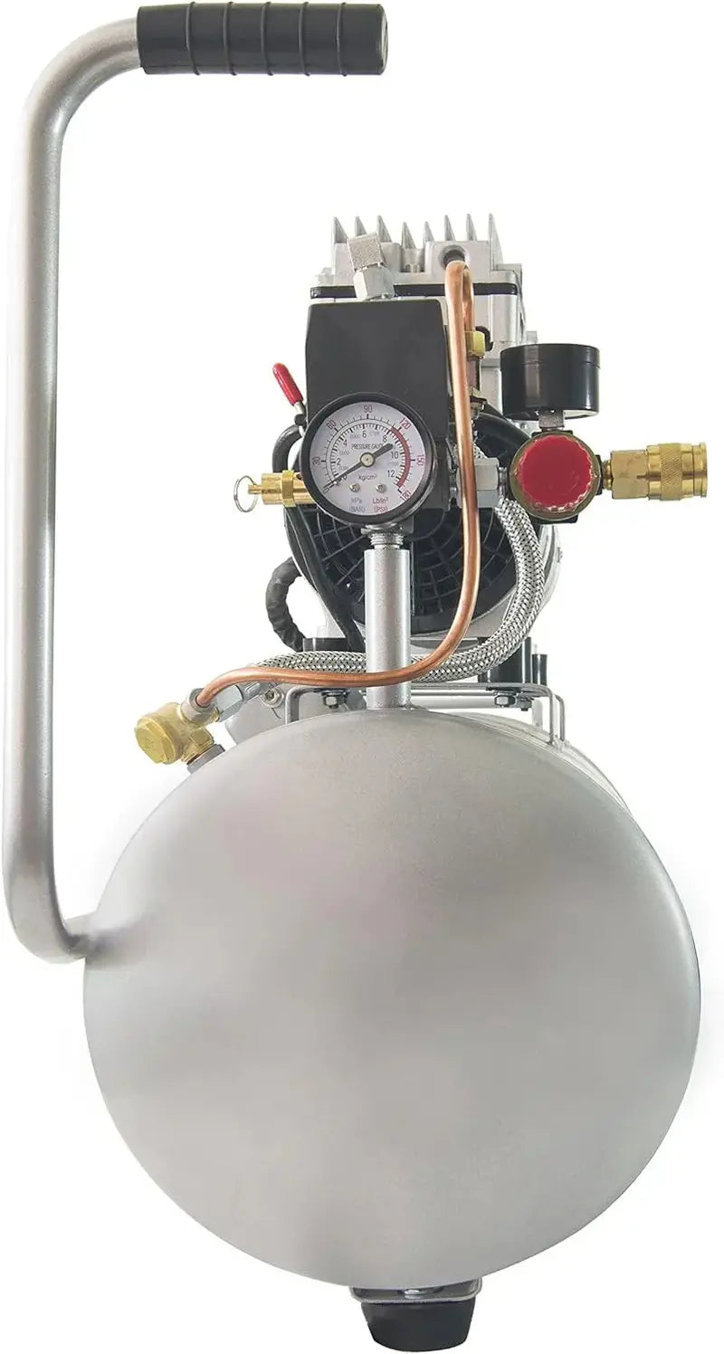 Oil-Free 8-Gallon Air Compressor – Ultra-Quiet 60 dB, 1.0 HP, 120 PSI