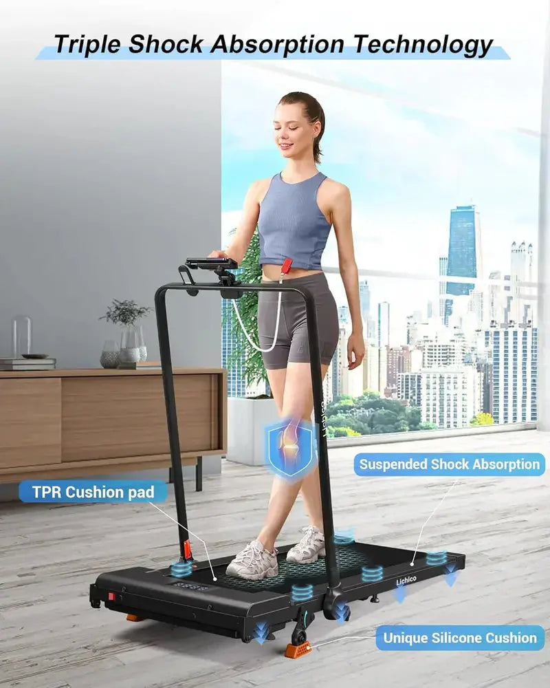 Lichico Ultra-Quiet Under-Desk Walking Pad – Brushless Motor, Low-Noise Electric Treadmill