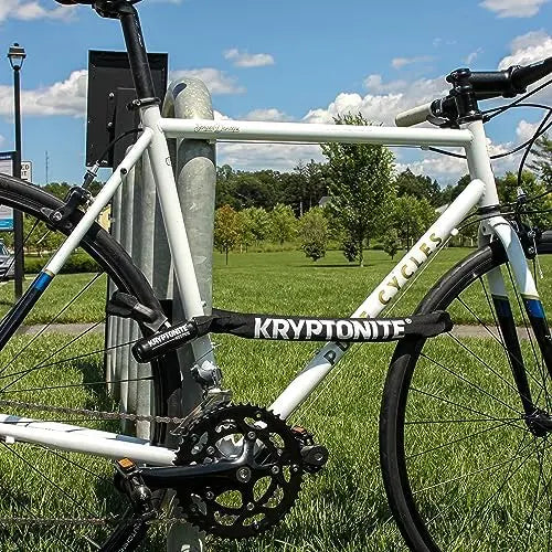 Kryptonite Keeper 712 4 Ft Heavy Duty Bike Chain Lock – Anti-Theft with Keys for Bike, Motorcycle, Scooter, Gate – Black