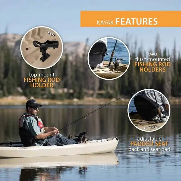 Lifetime Tamarack Angler 100 Fishing Kayak – 10-Foot Sit-On-Top Model, Includes Two Paddles